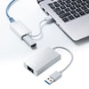 USB-CVLAN3WN 有線LANアダプタ(USB A Gen1-LAN変換・USBハブ付き・Gigabit対応・ホワイト) USB-CVLAN3WN / 有線LANアダプタ(USB A Gen1-LAN変換・USBハブ付き・Gigabit対応・ホワイト)