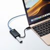 USB-CVLAN4BKN / 有線LANアダプタ（USB Type-C-LAN変換・USBハブ付き・Gigabit対応・ブラック）