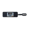 USB-CVLAN4BK USB3.2 TypeC-LAN変換アダプタ(USBハブポート付・ブラック) USB-CVLAN4BK / USB3.2 TypeC-LAN変換アダプタ(USBハブポート付・ブラック)