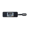 USB-CVLAN4BK / USB3.2 TypeC-LAN変換アダプタ（USBハブポート付・ブラック）