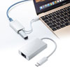 USB-CVLAN4WN 有線LANアダプタ(USB Type-C-LAN変換・USBハブ付き・Gigabit対応・ホワイト) USB-CVLAN4WN / 有線LANアダプタ(USB Type-C-LAN変換・USBハブ付き・Gigabit対応・ホワイト)