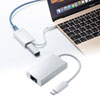 USB-CVLAN4W USB3.2 TypeC-LAN変換アダプタ(USBハブポート付・ホワイト) USB-CVLAN4W / USB3.2 TypeC-LAN変換アダプタ(USBハブポート付・ホワイト)