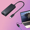 USB-CVLAN6BK / USB3.2 Type-C-LAN変換アダプタ（2.5Gbps対応）