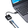USB-CVLAN7BK USB Type-C-LAN変換アダプタ(PD対応・ブラック) USB-CVLAN7BK / USB Type-C-LAN変換アダプタ(PD対応・ブラック)