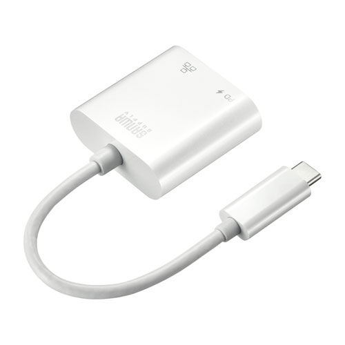 USB-CVLAN7W / USB3.2 Type-C-LAN変換アダプタ(PD対応・ホワイト)