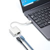 USB-CVLAN7W / USB3.2 TypeC-LAN変換アダプタ(PD対応・ホワイト)