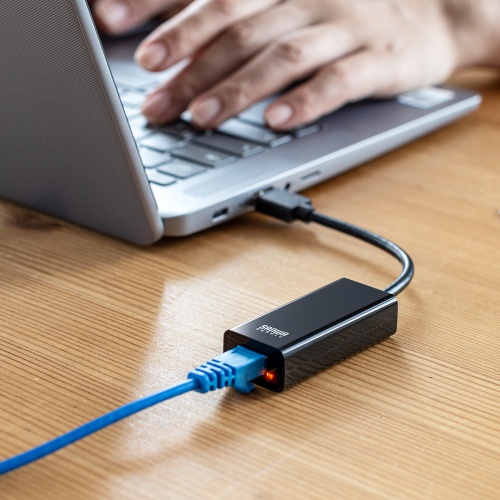 USB-CVLAN8BK / USB-LAN変換アダプタ(1Gbps・USB-A接続)