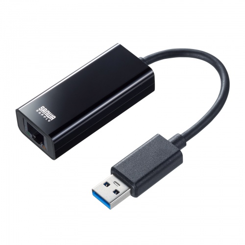 USB-CVLAN8BK / USB-LAN変換アダプタ(1Gbps・USB-A接続)
