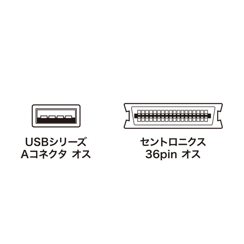 USB-CVPR5N / USBプリンタコンバータケーブル（IEEE1284-USB変換・5m）