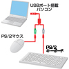 USB-CVPS2 / USB-PS/2コンバータケーブル