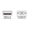 USB-CVRS9H / USB-RS232Cコンバータ(0.3m)