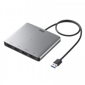 USB-CVU3HD7 / USB-HDMIディスプレイアダプタ(4画面出力)