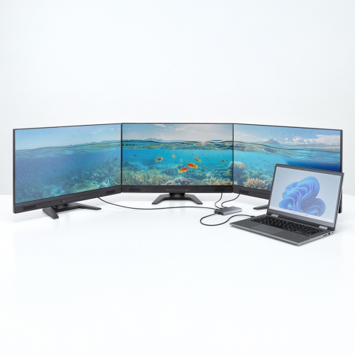 USB-CVU3HD8 / USB-HDMIディスプレイアダプタ（4K×3画面出力）