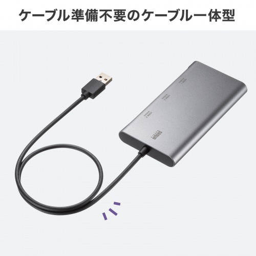 USB-CVU3HD8 / USB-HDMIディスプレイアダプタ（4K×3画面出力）