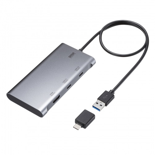 USB-CVU3HD9 / USB映像変換アダプタ(HDMI+USB C×2・3画面出力)