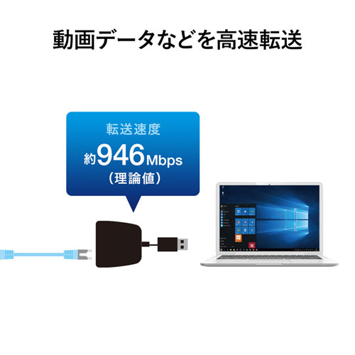 USB-CVU3VL1 / 有線LANアダプタ（USB3.1 アナログVGA・LAN変換）