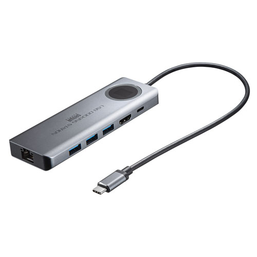 USB-DKM1【USB3.2 Gen2対応Type-Cドッキングステーション】USB 10Gbpsの超高速転送速度10Gbpsに対応し、HDMI  4K/HDR出力・PD給電にも対応するType-C接続のドッキングステーション。PDの高速充電を視覚的に確認できる便利な電圧・電流チェッカー搭載。 |  