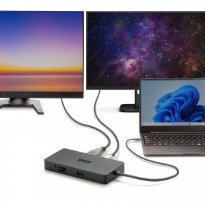 Type-CディスプレイとHDMIディスプレイの2画面出力ができるドッキングステーションを発売