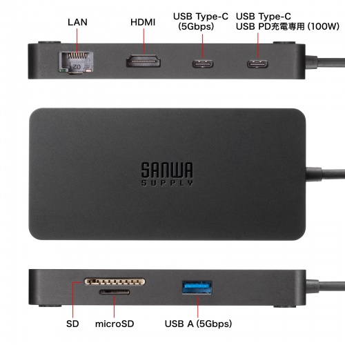 USB-DKM5BK / USB Type-C ドッキングステーション