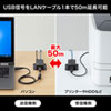 USB-EXSET3 USB2.0エクステンダー(50m延長、2ポート) USB-EXSET3 / USB2.0エクステンダー(50m延長、2ポート)