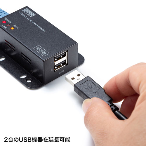 USB-EXSET3 / USB2.0エクステンダー（2ポートハブ付き）