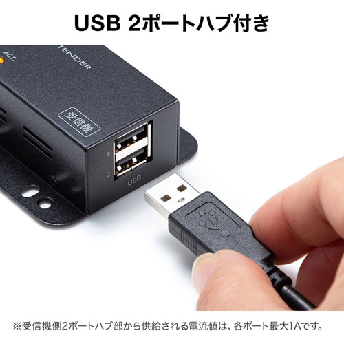 USB-EXSET3 / USB2.0エクステンダー（2ポートハブ付き）