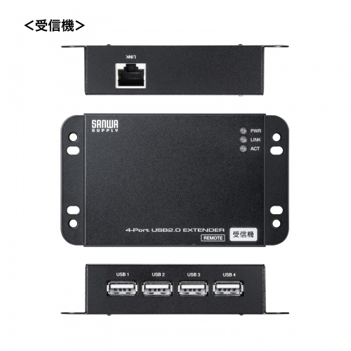 USB-EXSET6 / USB2.0エクステンダー(50m延長、4ポート)