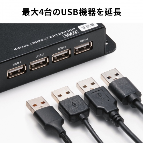 USB-EXSET6 / USB2.0エクステンダー(50m延長、4ポート)