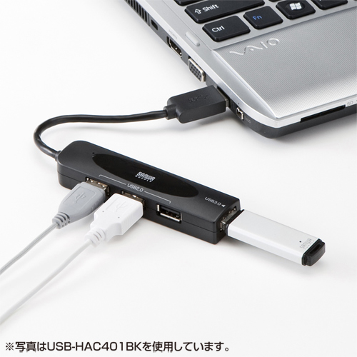 USB-HAC401W / USB3.0+USB2.0コンボハブ(ホワイト）