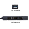 USB-HAC402BK / USB3.0+USB2.0コンボハブ（ブラック）