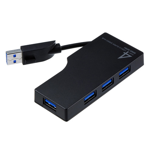 USB-HAM405BK / ケーブル収納4ポートUSB3.0ハブ（ブラック）