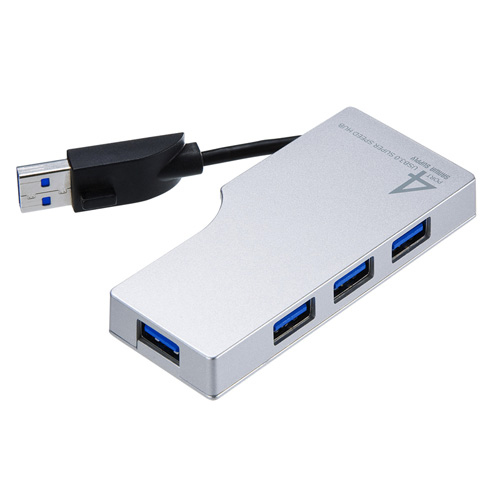 USB-HAM405SV / ケーブル収納4ポートUSB3.0ハブ（シルバー）