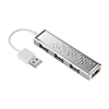 USB-HBJ407SV / 4ポートUSB2.0ハブ（クリスタルシルバー）