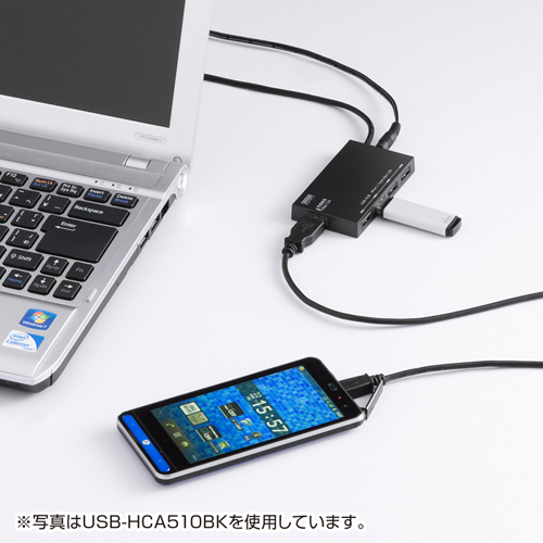 USB-HCA510W / 充電用USBポート搭載4ポートUSB2.0ハブ