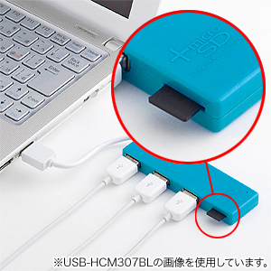 USB-HCM307BK / microSDカードリーダー付きUSB2.0ハブ（ブラック）