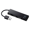 USB-HCM307BK microSDカードリーダー付きUSB2.0ハブ(ブラック) USB-HCM307BK / microSDカードリーダー付きUSB2.0ハブ(ブラック)