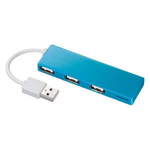 USB-HCM307BL / microSDカードリーダー付きUSB2.0ハブ(ブルー)