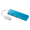 USB-HCM307BL microSDカードリーダー付きUSB2.0ハブ(ブルー) USB-HCM307BL / microSDカードリーダー付きUSB2.0ハブ(ブルー)