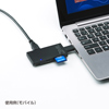 USB-HCS315BK / USB3.0 SDカードリーダー付きハブ（ブラック）