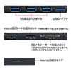 USB-HCS315BK USB3.0 SDカードリーダー付きハブ(ブラック) USB-HCS315BK / USB3.0 SDカードリーダー付きハブ(ブラック)