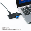 USB-HCS315SV / USB3.0 SDカードリーダー付きハブ（シルバー）