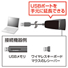 USB-HEX206BK 手元延長用2ポートUSB2.0ハブ(ブラック) USB-HEX206BK / 手元延長用2ポートUSB2.0ハブ(ブラック)