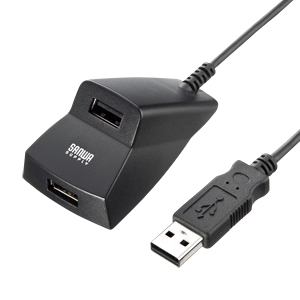 USB-HEX206BK / 手元延長用2ポートUSB2.0ハブ（ブラック）