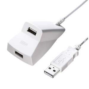 USB-HEX215W / 手元延長用2ポートUSB2.0ハブ(ホワイト)
