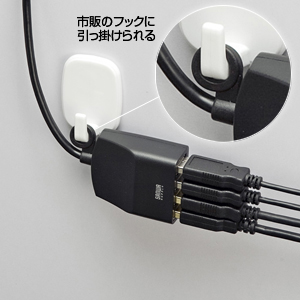 USB-HEX406BK / 延長用4ポートUSB2.0ハブ(ブラック)