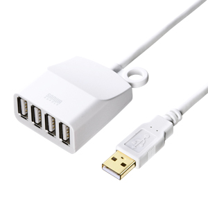 USB-HEX415W / 延長用4ポートUSB2.0ハブ(ホワイト)
