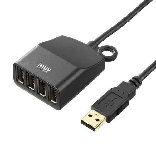 USB-HEX415BKN / 延長用4ポートUSB2.0ハブ(ブラック)