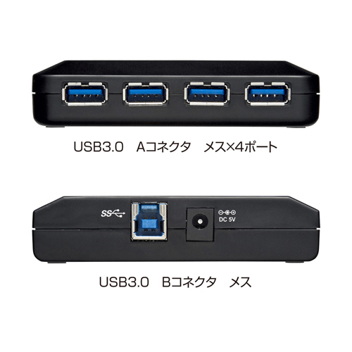 USB-HGW410BKN / 4ポートUSB3.0ハブ（ブラック）