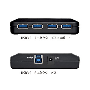 USB-HGW410BK / 4ポートUSB3.0ハブ（ブラック）