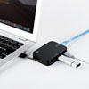 USB-HLA306BKN 有線LANアダプタ-内蔵3ポートUSB2.0ハブ(ブラック) USB-HLA306BKN / 有線LANアダプタ-内蔵3ポートUSB2.0ハブ(ブラック)
